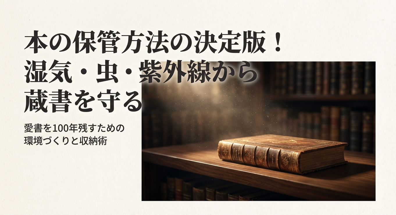 本の保管方法の決定版：湿気・虫・紫外線から愛書を守り100年残すための環境づくりと収納術