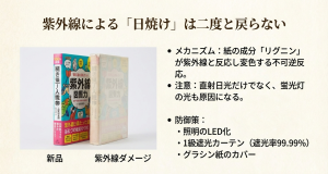 紫外線による本の変色（日焼け）メカニズムと遮光対策