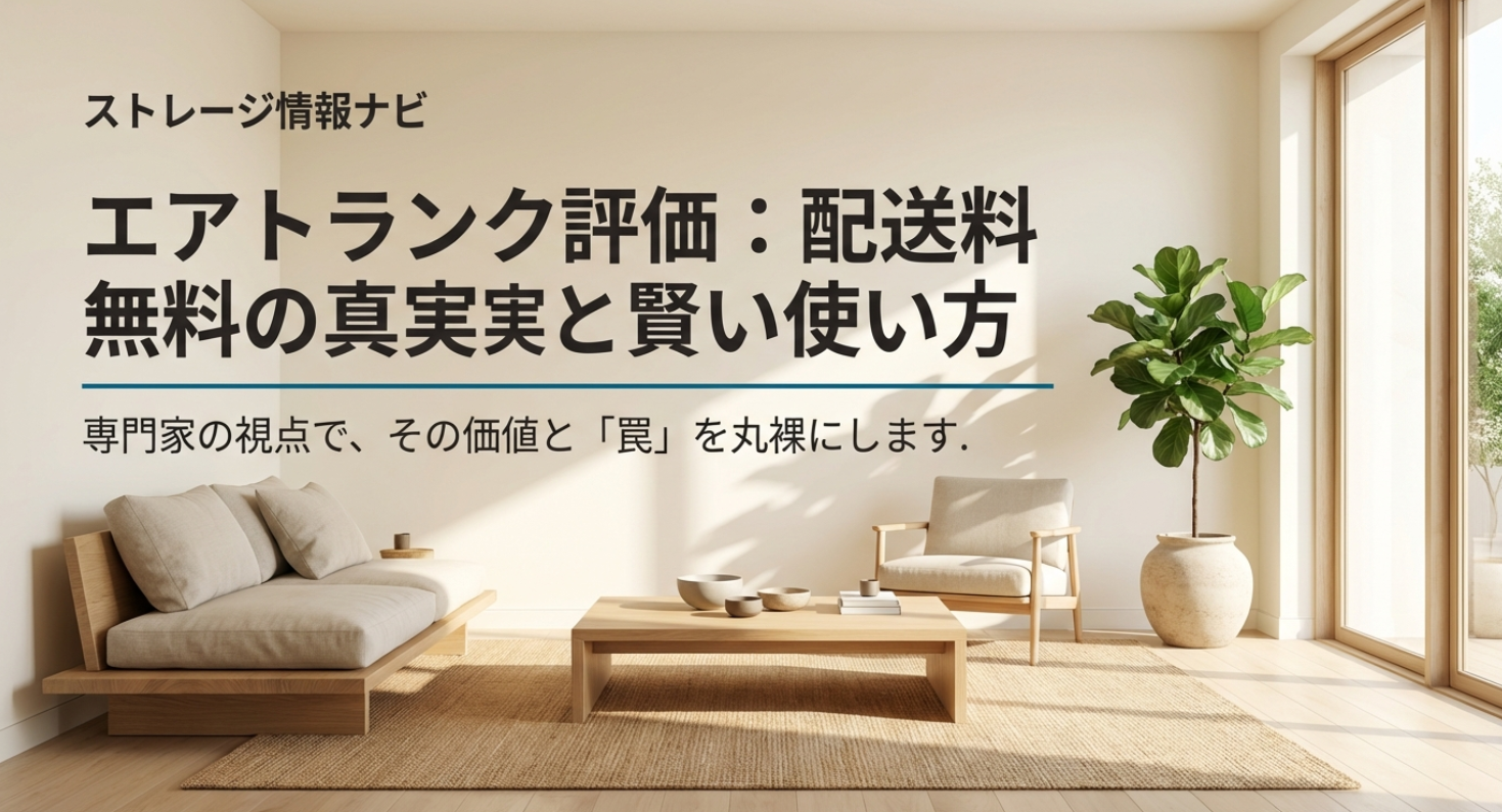 エアトランクの評価と配送料無料の仕組みを解説するイメージ