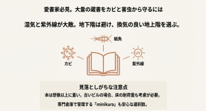 本の保管におけるカビ・紙魚・紫外線対策と注意点