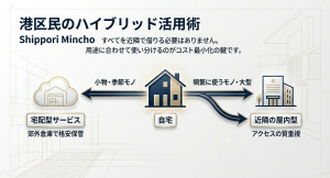 宅配型サービスと近隣の屋内型倉庫を用途に合わせて使い分けるコスト削減術