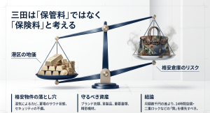 港区の高額な地価と格安倉庫のリスクを天秤にかけ、質の高い保管環境を選ぶ重要性