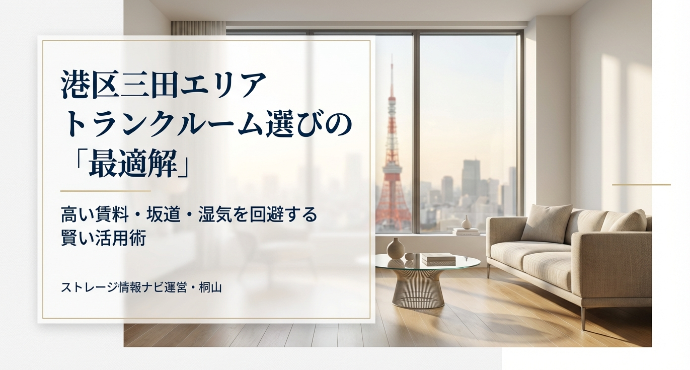 港区三田エリアで高い賃料や坂道を回避するためのトランクルーム賢い活用術