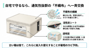 通気性抜群のアストロ社製不織布収納ケース