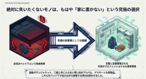 完璧に空調管理された外部のプロフェッショナルな保管環境への避難