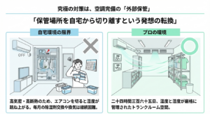 environment	自宅環境の限界とプロの空調設備の比較