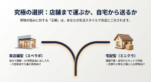 荷物の悩みに対する正解は生活スタイルで二分される