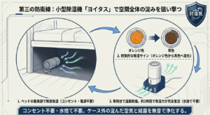 コンセント不要で空間の淀みを浄化する小型除湿機ヨイタス
