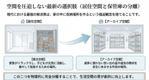 家族が過ごす居住空間から過去の教材を外部のアーカイブ空間へ移すことによる生活空間の質の向上